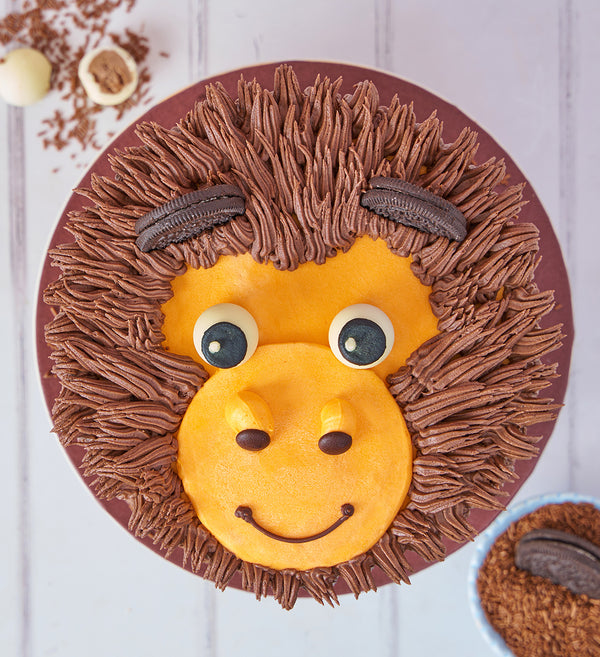 Monkey Animal Face Cake