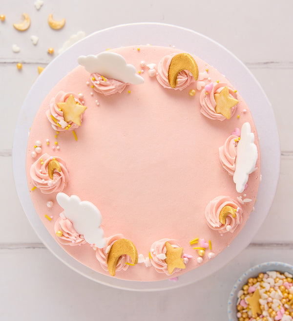 Pink Newborn Baby Cake