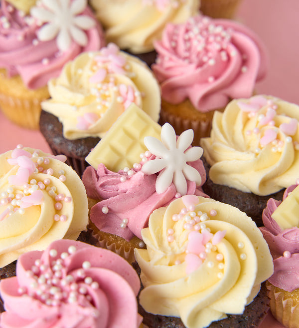 Pink Cupcake Number Cake