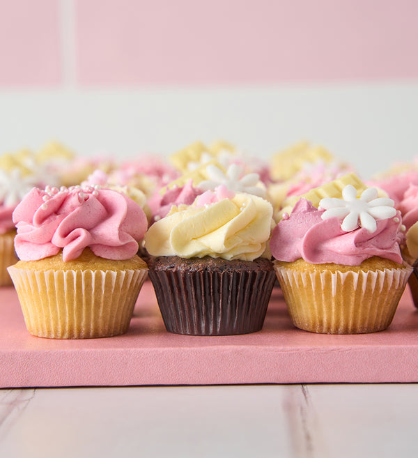 Pink Cupcake Number Cake