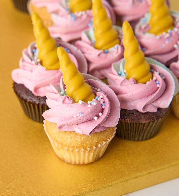 Unicorn Cupcake Number Cake