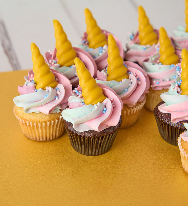 Unicorn Cupcake Number Cake