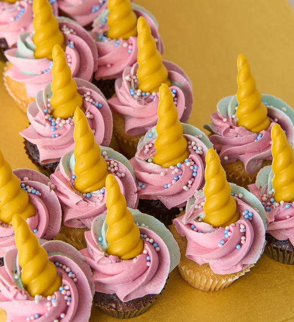 Unicorn Cupcake Number Cake