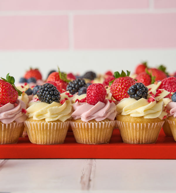 Victoria Sponge Cupcake Number Cake