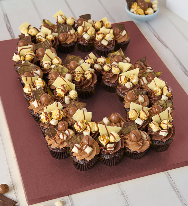 Chocolate Cupcake Number Cake