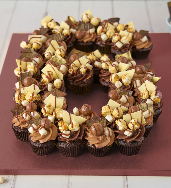 Chocolate Cupcake Number Cake