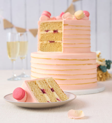 Ruffle Macaron Pink Cake