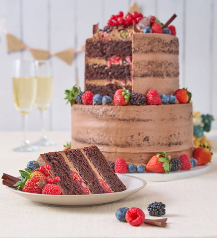 Chocolate Naked Wedding Cake