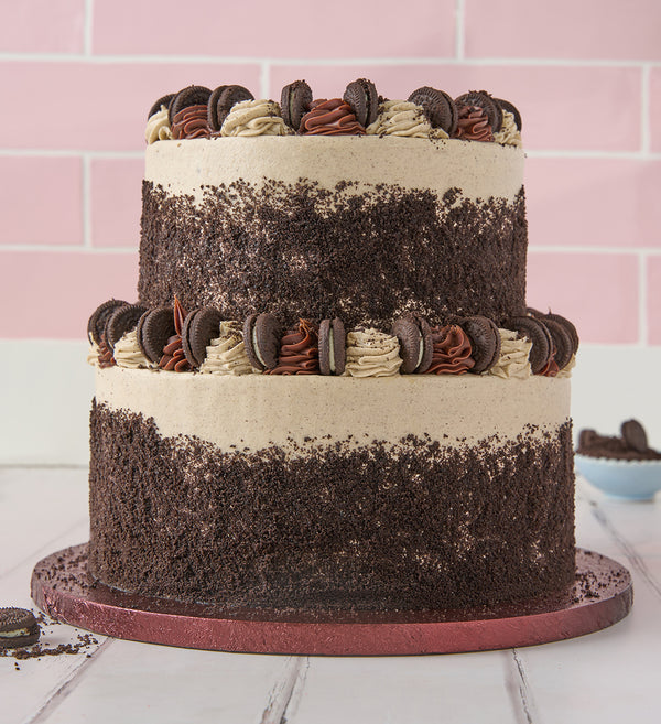 Two Tier Cookies and Cream Cake