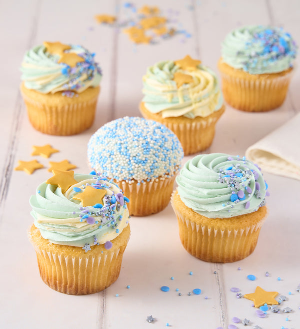 Blue Cupcake Box