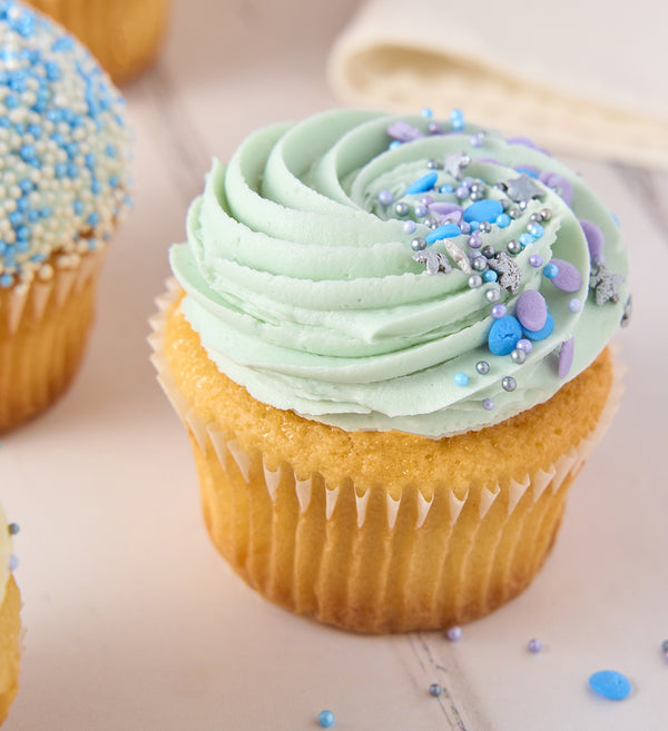 Blue Cupcake Box