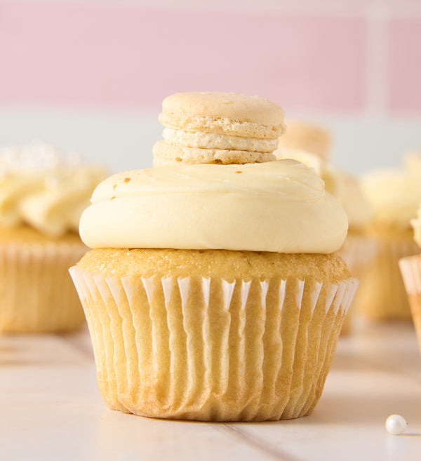 Ivory Macaron Wedding Cupcake Box