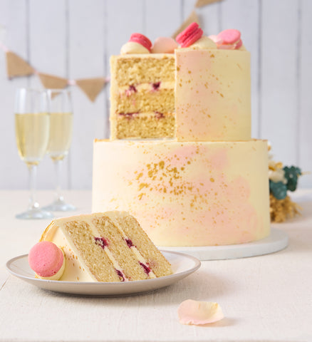 Pastel Macaron Pink Cake