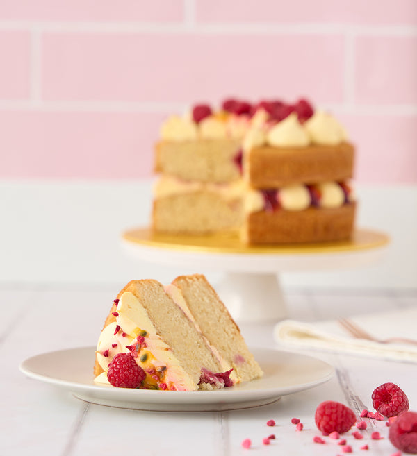 Vegan Raspberry and Passionfruit Cake