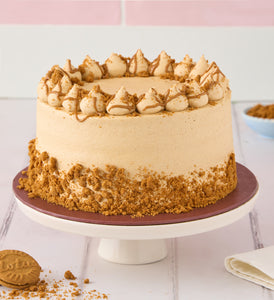 Vegan Caramel Biscuit Cake