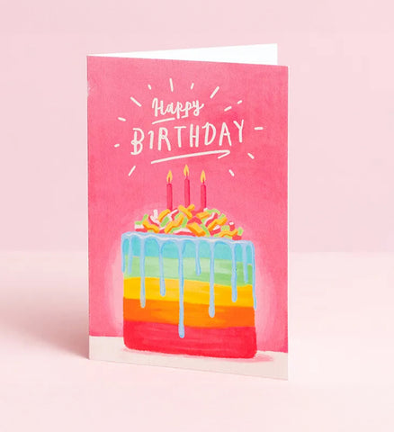 Rainbow Cake Birthday Card